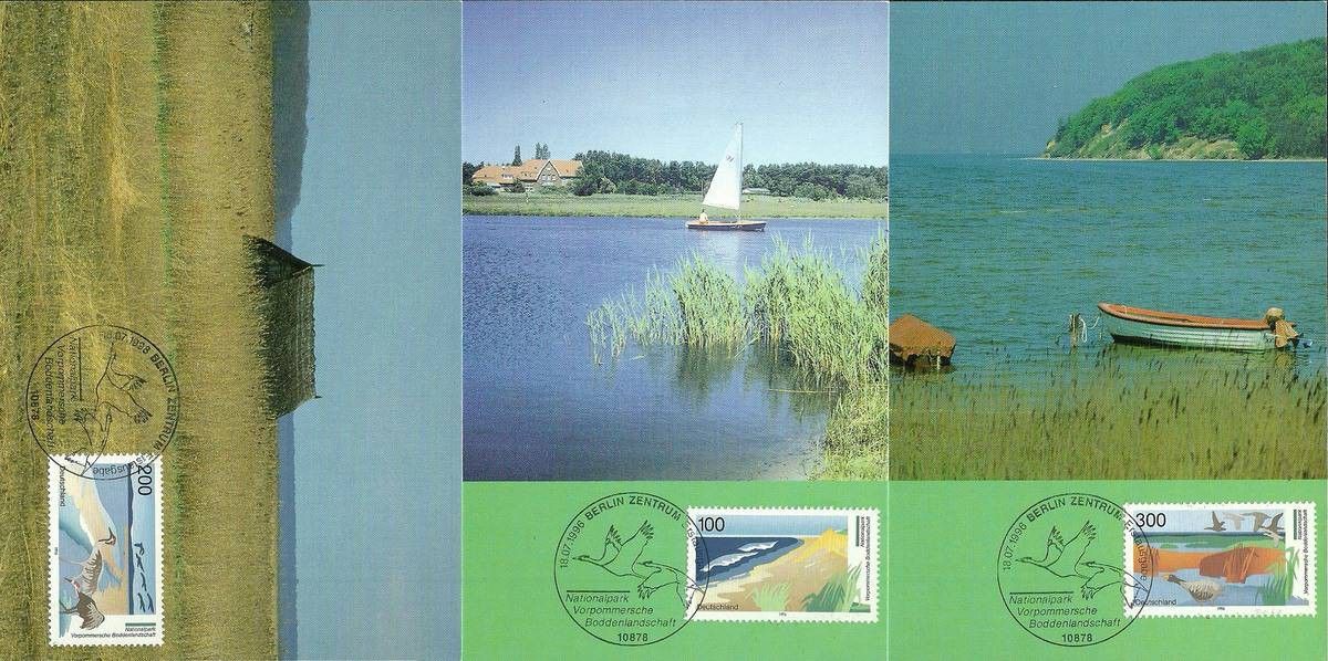 Znaczek Niemcy 1996 Mi 1871-1873 Karta Max