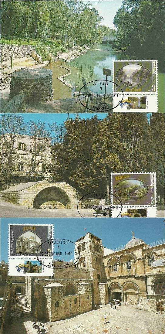 Znaczek Izrael 1999 Mi 1518-1520 Karta Max