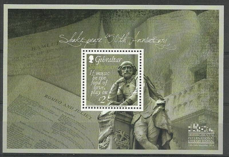 Znaczek Gibraltar 2014 Mi bl 116 Czyste **
