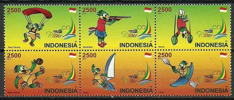 Znaczek Indonezja 2012 Mi 2975-2980 Czyste **