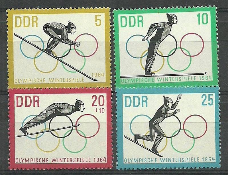 Znaczek NRD / DDR 1964 Mi 1000-1003 Czyste **