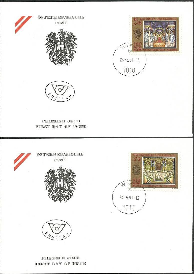 Znaczek Austria 1991 Mi 2028-2029 FDC