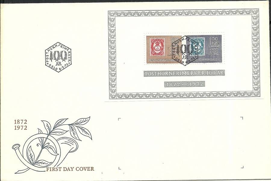 Znaczek Szwecja 1972 Mi bl 1 FDC