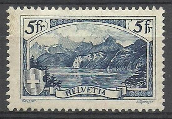 Znaczek Szwajcaria 1928 Mi 227 Z podlepką *