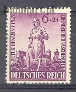Znaczek Deutsches Reich / III Rzesza 1942 Mi 819 Czyste **
