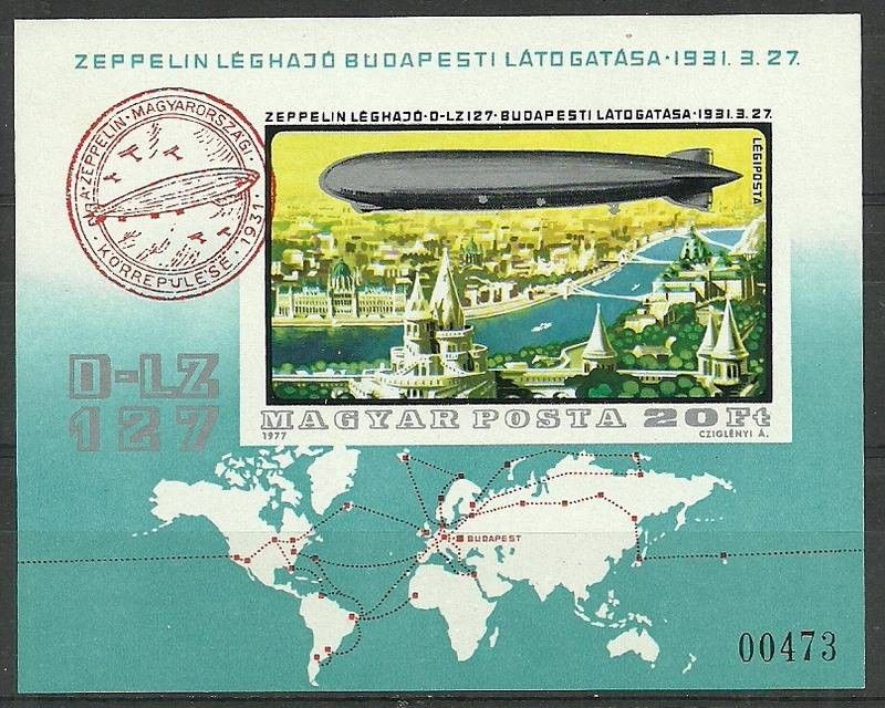 Znaczek Węgry 1977 Mi bl 127B Czyste **