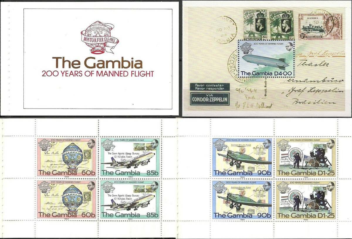 Znaczek Gambia 1983 Mi mh 491-495 Czyste **