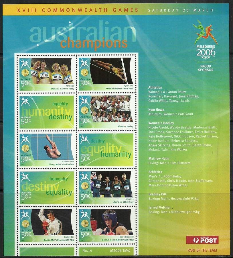 Znaczek Australia 2006 Mi ark 2617-2623 Czyste **