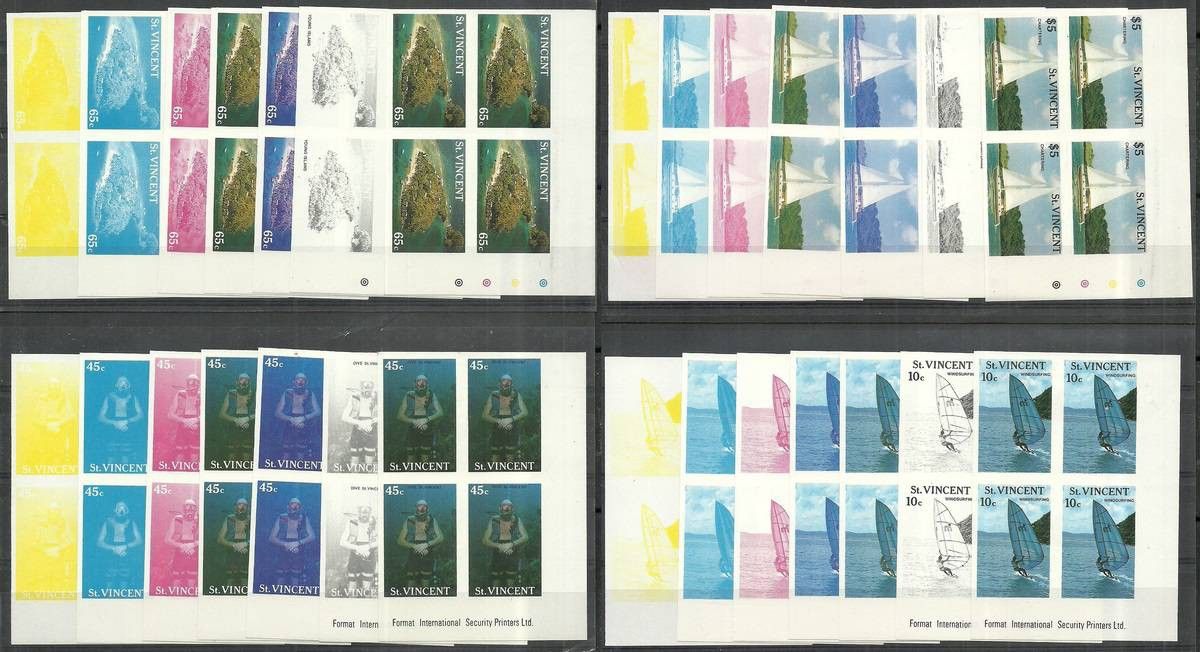 Znaczek St. Vincent 1988 Mi kol 1108-1111 Czyste **