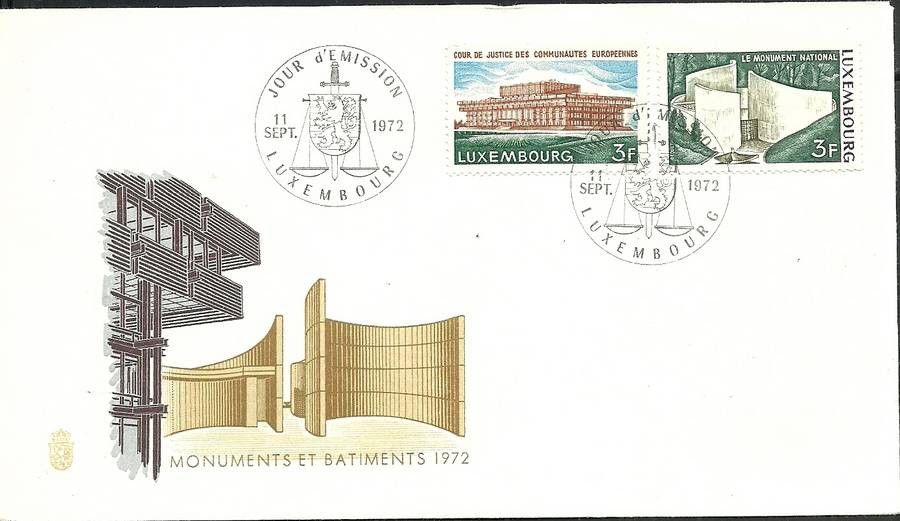 Znaczek Luksemburg 1972 Mi 850-851 FDC