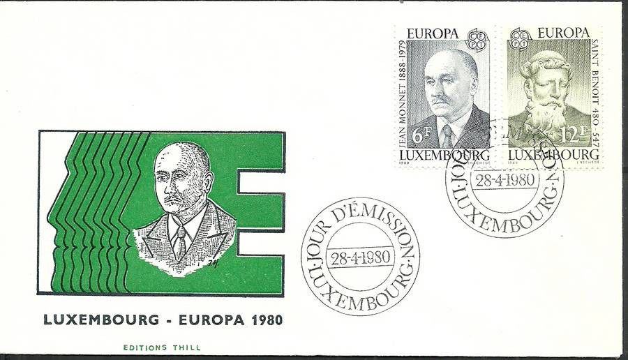 Znaczek Luksemburg 1980 Mi 1009-1010 FDC