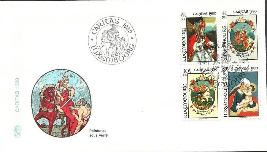 Znaczek Luksemburg 1980 Mi 1018-1021 FDC