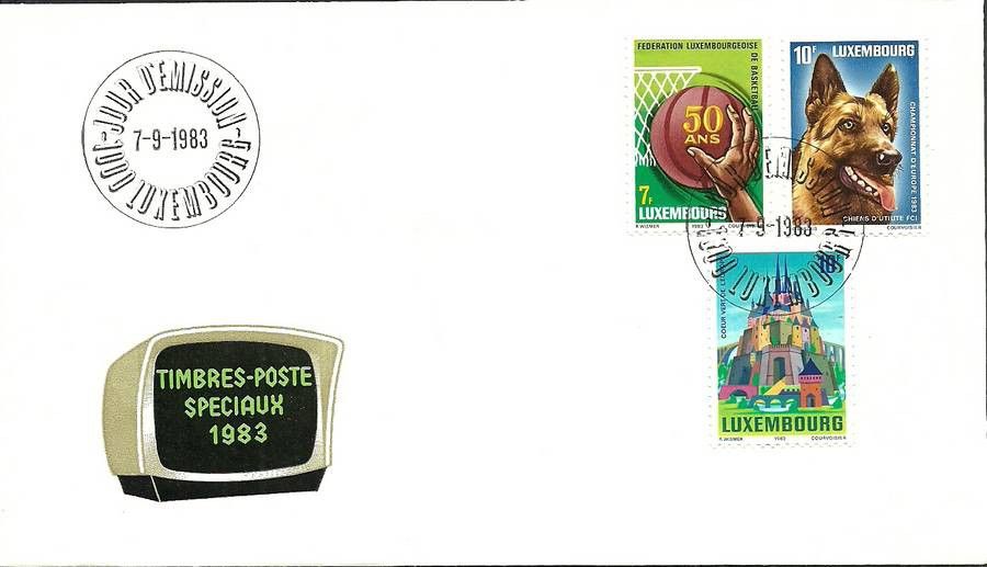 Znaczek Luksemburg 1983 Mi 1083-1085 FDC
