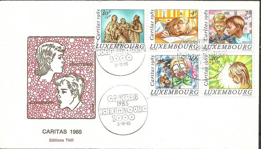 Znaczek Luksemburg 1985 Mi 1138-1142 FDC