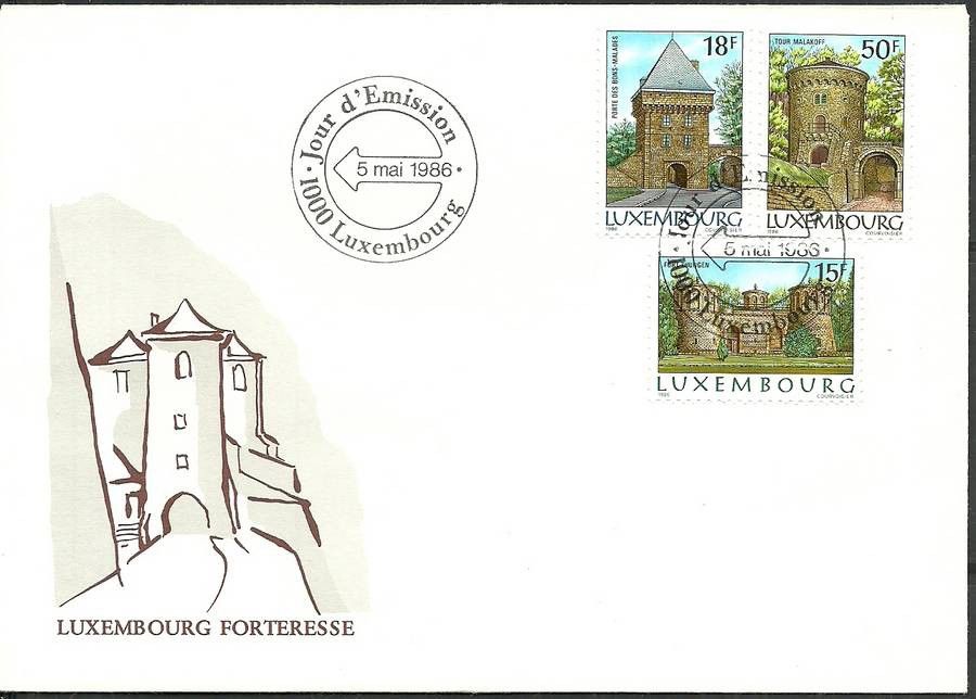 Luksemburg 1986 Mi 1153-1155 FDC
