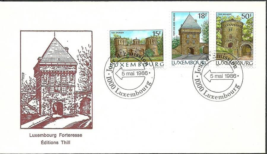 Znaczek Luksemburg 1980 Mi 1153-1155 FDC