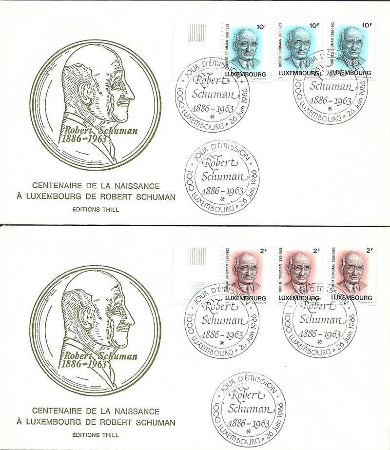 Znaczek Luksemburg 1986 Mi 1156-1157 FDC