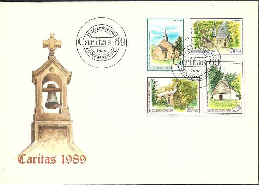 Znaczek Luksemburg 1989 Mi 1232-1235 FDC