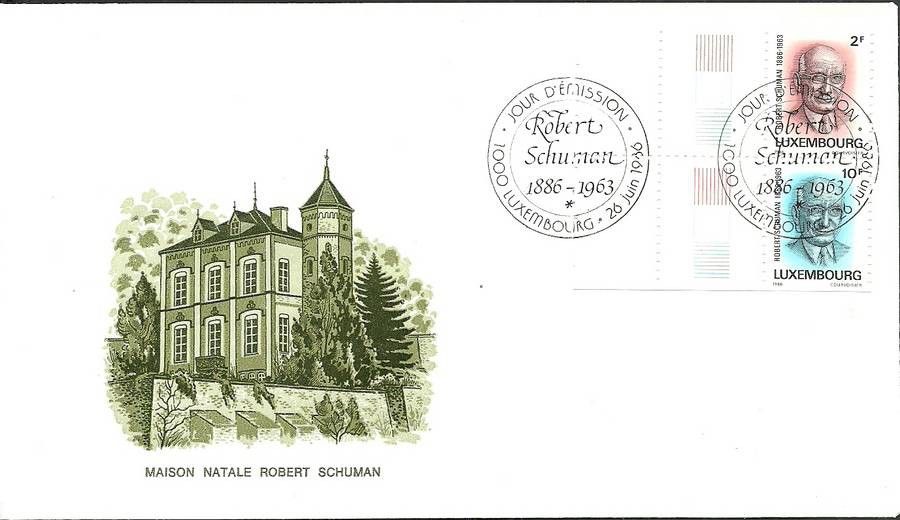 Znaczek Luksemburg 1986 Mi 1156-1157 FDC
