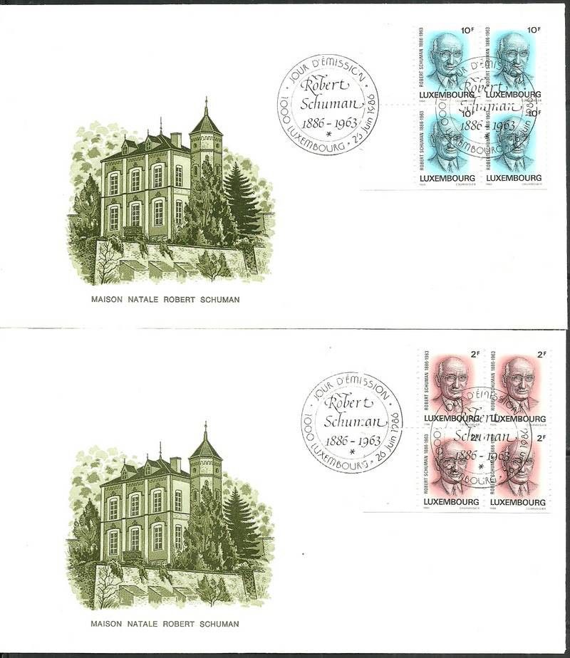 Luksemburg 1986 Mi 1156-1157 FDC