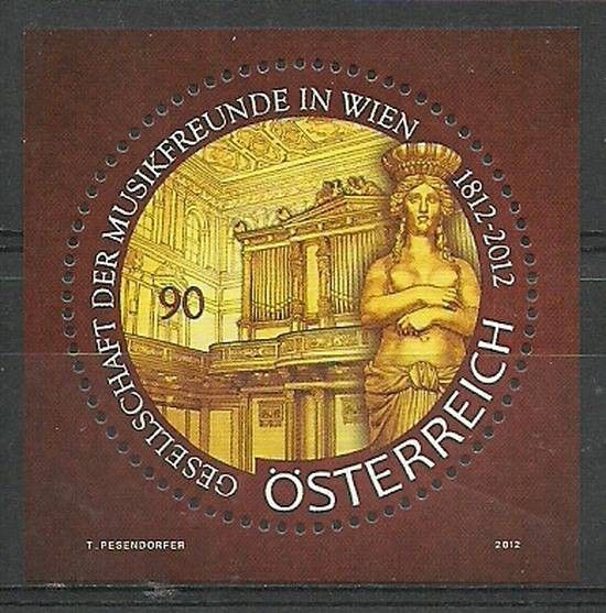Znaczek Austria 2012 Mi bl 68 Czyste **