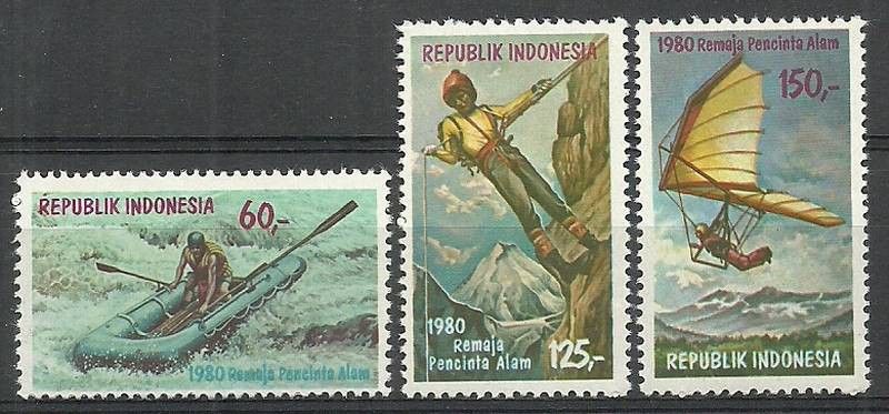 Znaczek Indonezja 1980 Mi 952-954 Czyste **