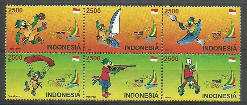 Znaczek Indonezja 2012 Mi 2975-2980 Czyste **