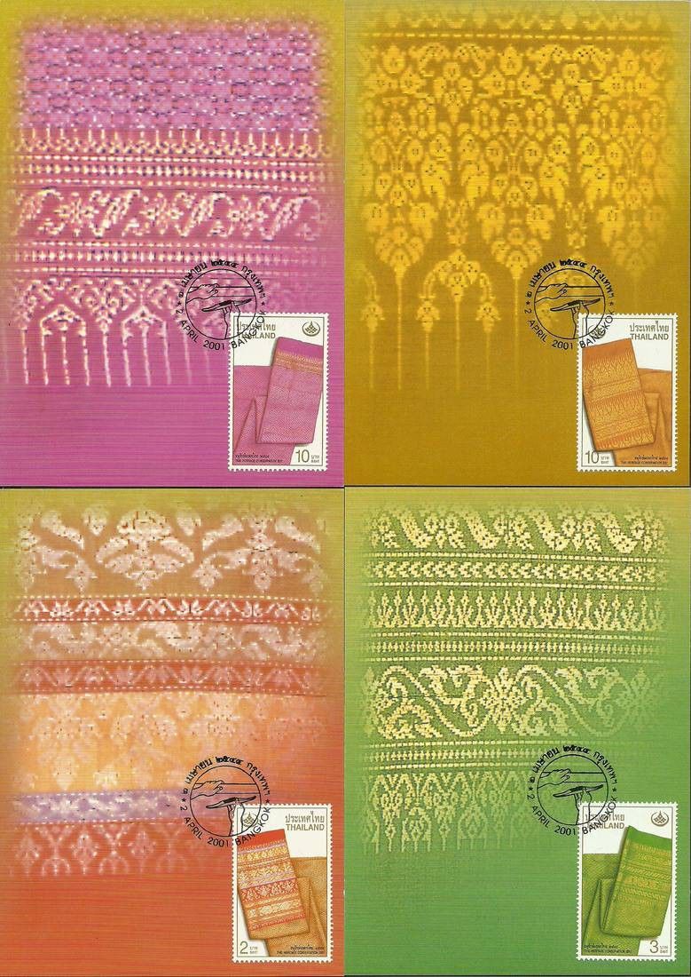 Znaczek Tajlandia 2001 Mi 2075-2078 Karta Max