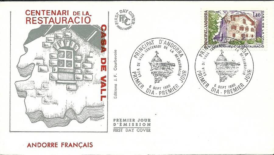 Znaczek Andora Francuska 1980 Mi 310 FDC