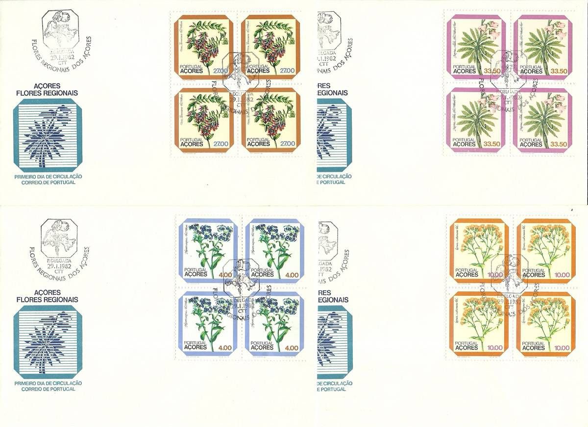 Znaczek Azory 1982 Mi 349-352 FDC