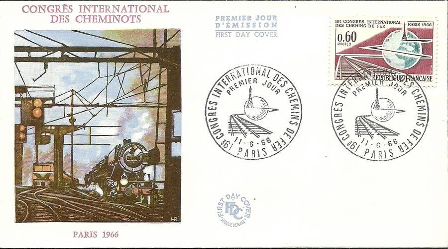 Znaczek Francja 1966 Mi 1550 FDC