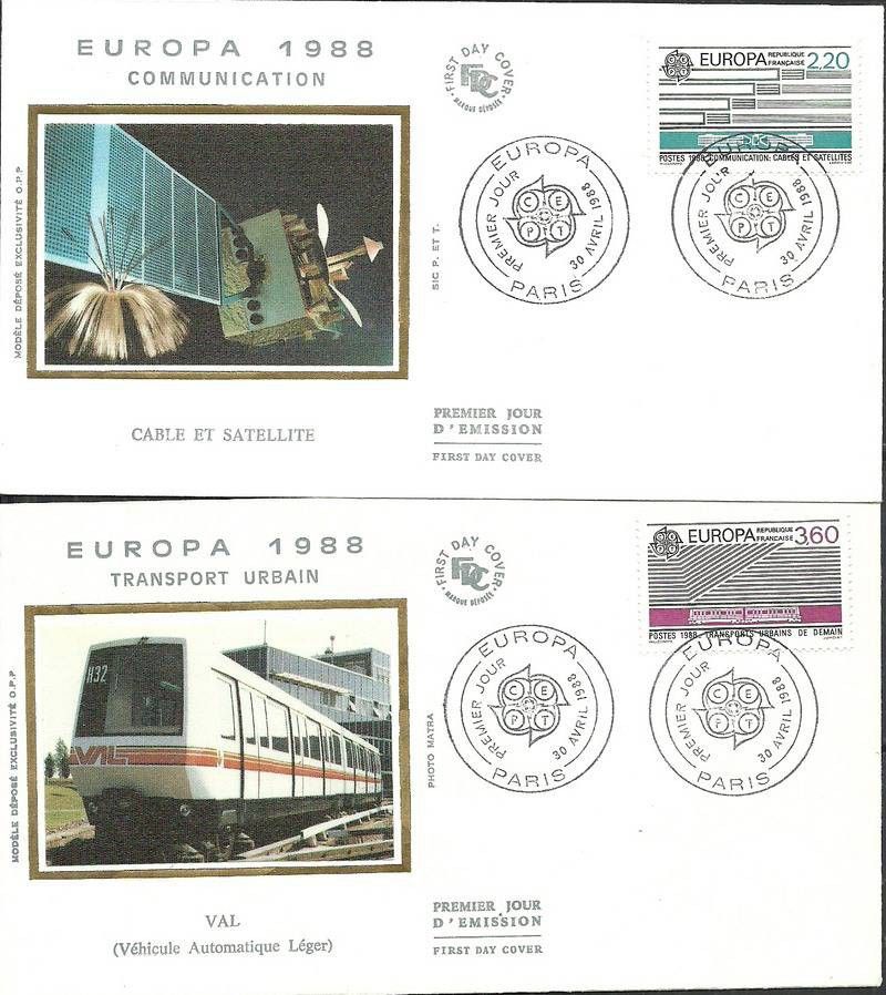 Znaczek Francja 1988 Mi 2667-2668 FDC