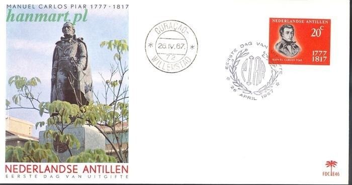 Znaczek Antyle Holenderskie 1967 FDC