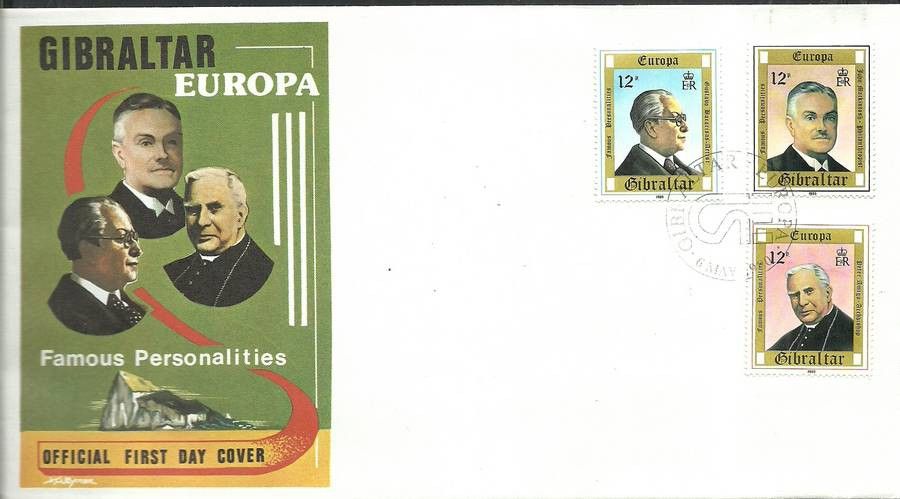 Znaczek Gibraltar 1980 Mi 405-407 FDC