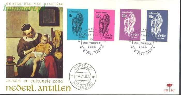 Znaczek Antyle Holenderskie 1967 FDC