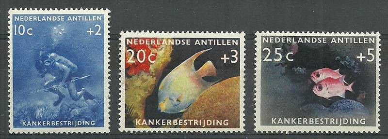 Znaczek Antyle Holenderskie 1960 Mi 110-112 Czyste **