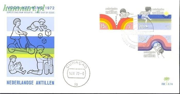 Znaczek Antyle Holenderskie 1972 Mi 251-253 FDC