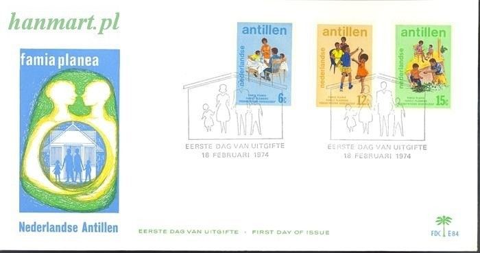 Znaczek Antyle Holenderskie 1974 Mi 278-280 FDC