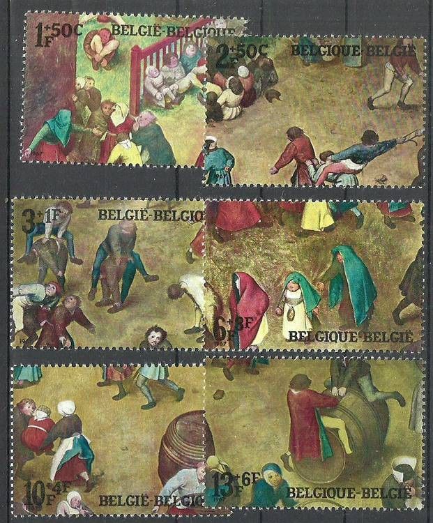 Znaczek Belgia 1967 Mi 1494-1499 Czyste **