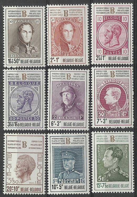 Znaczek Belgia 1972 Mi 1682-1690 Czyste **