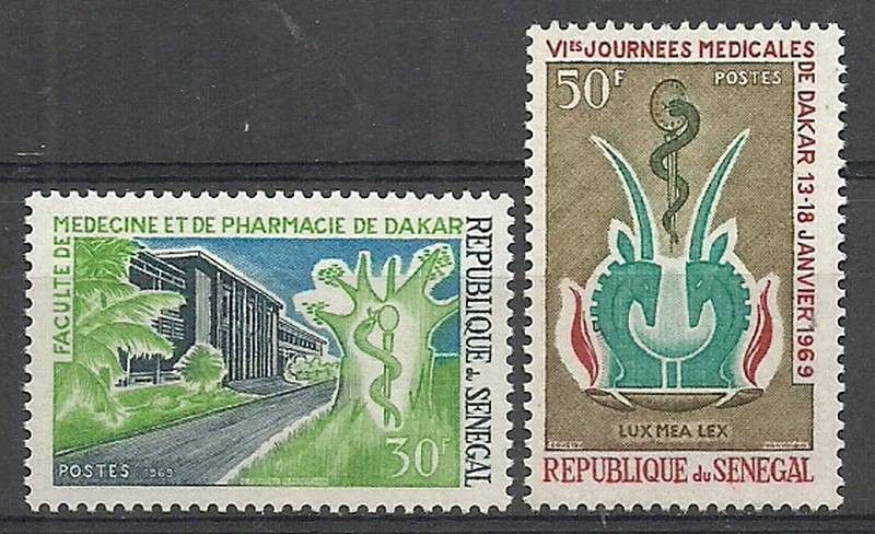 Znaczek Senegal 1969 Mi 392-393 Czyste **