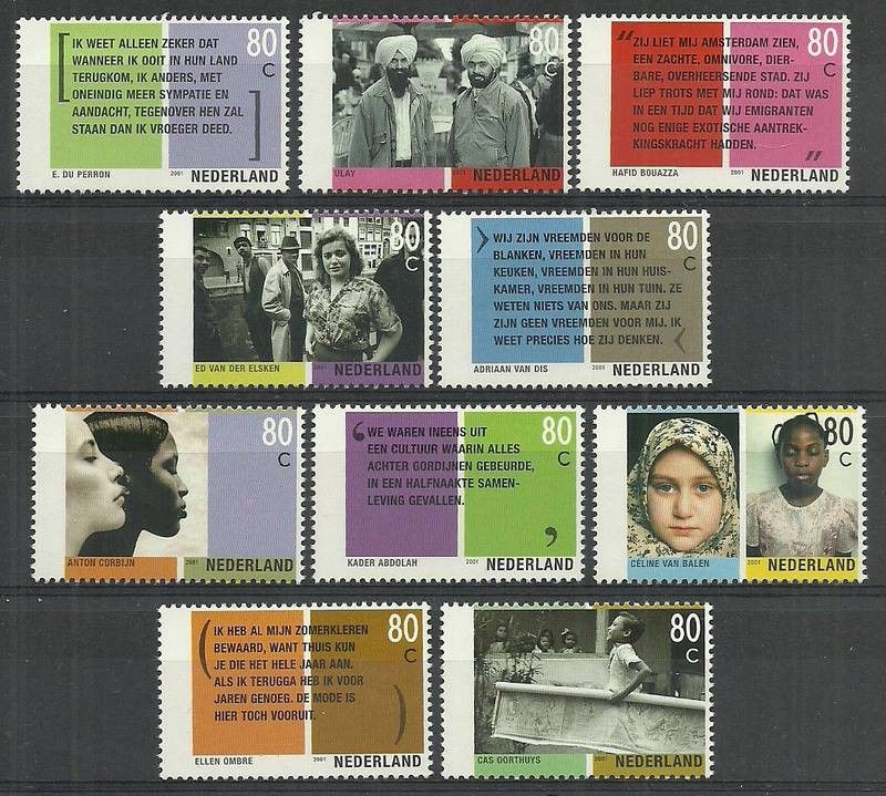 Znaczek Holandia 2001 Mi 1862-1871 Czyste **