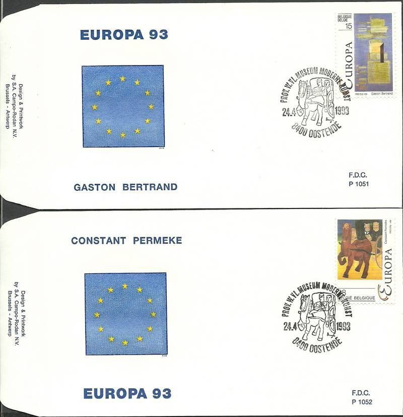 Znaczek Belgia 1993 Mi 2553-2554 FDC