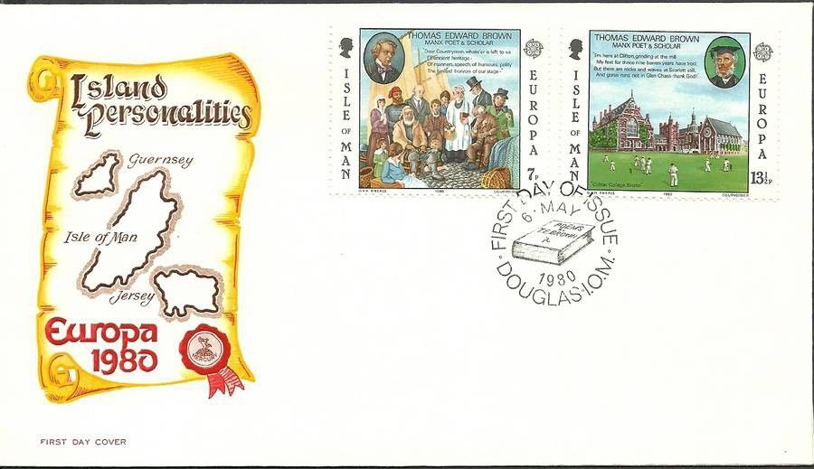 Znaczek Wyspa Man 1980 Mi 164-165 FDC