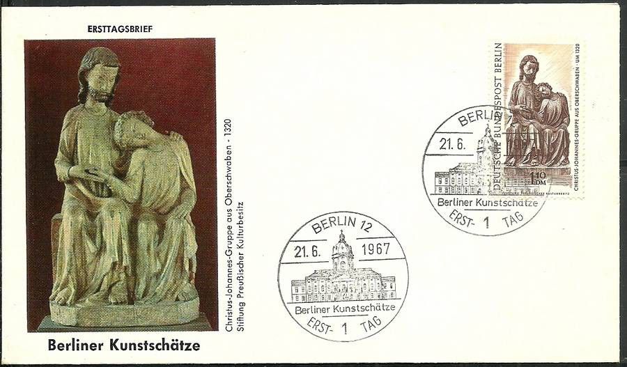 Znaczek Berlin Niemcy 1967 Mi 308 FDC