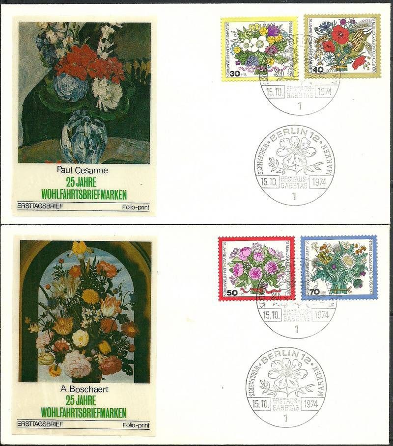 Znaczek Berlin Niemcy 1974 Mi 473-476 FDC
