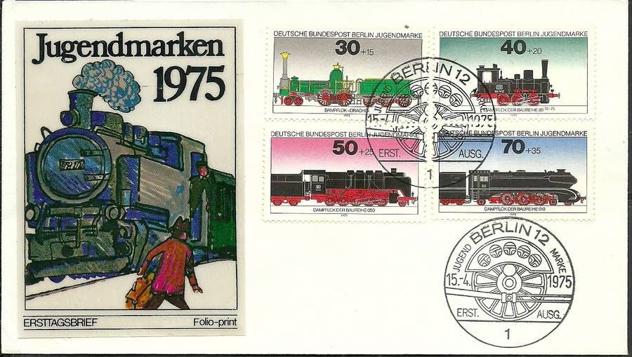 Znaczek Berlin Niemcy 1975 Mi 488-491 FDC