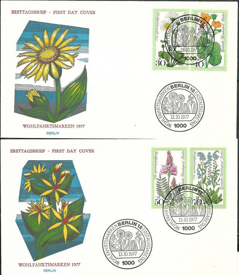 Znaczek Berlin Niemcy 1977 Mi 556-559 FDC