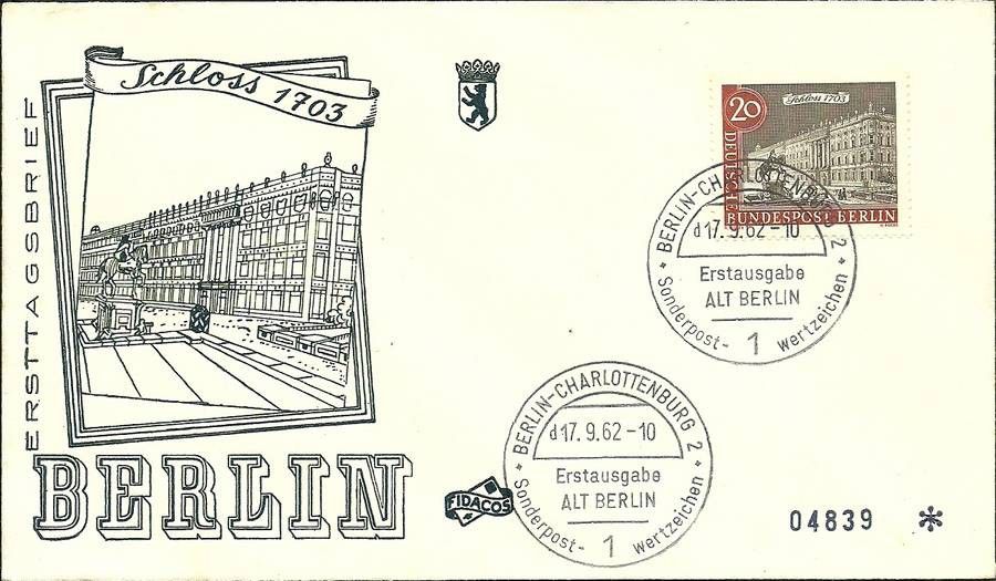Znaczek Berlin Niemcy 1962 Mi 221 FDC