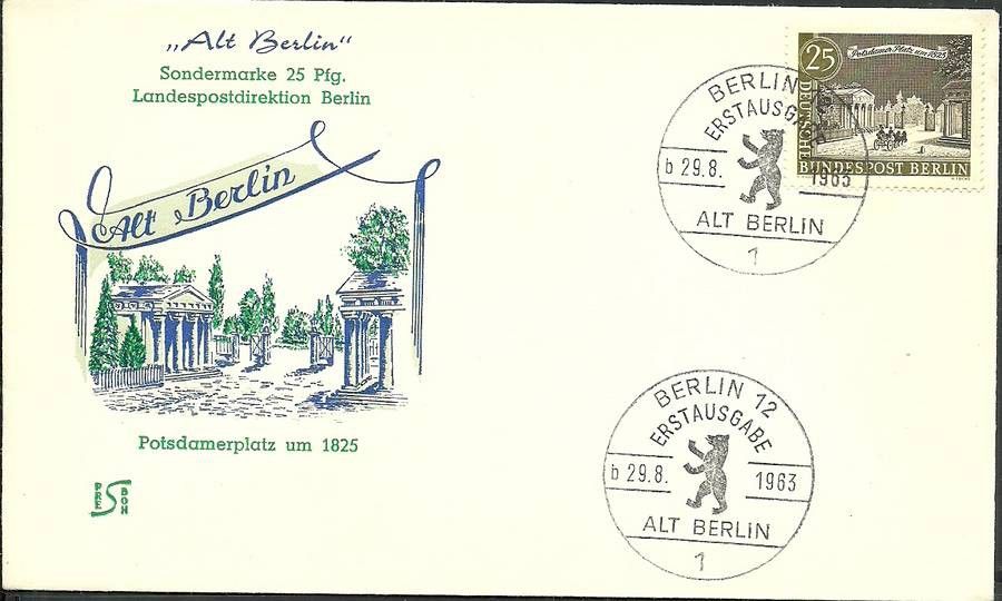 Znaczek Berlin Niemcy 1962 Mi 222 FDC